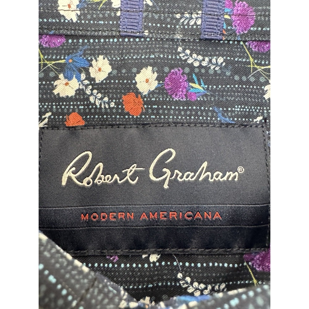 NWT Robert Graham EGGER Floral Modern‎ Americana Tailored Fit Shirt 2XL $178 - Picture 4 of 11